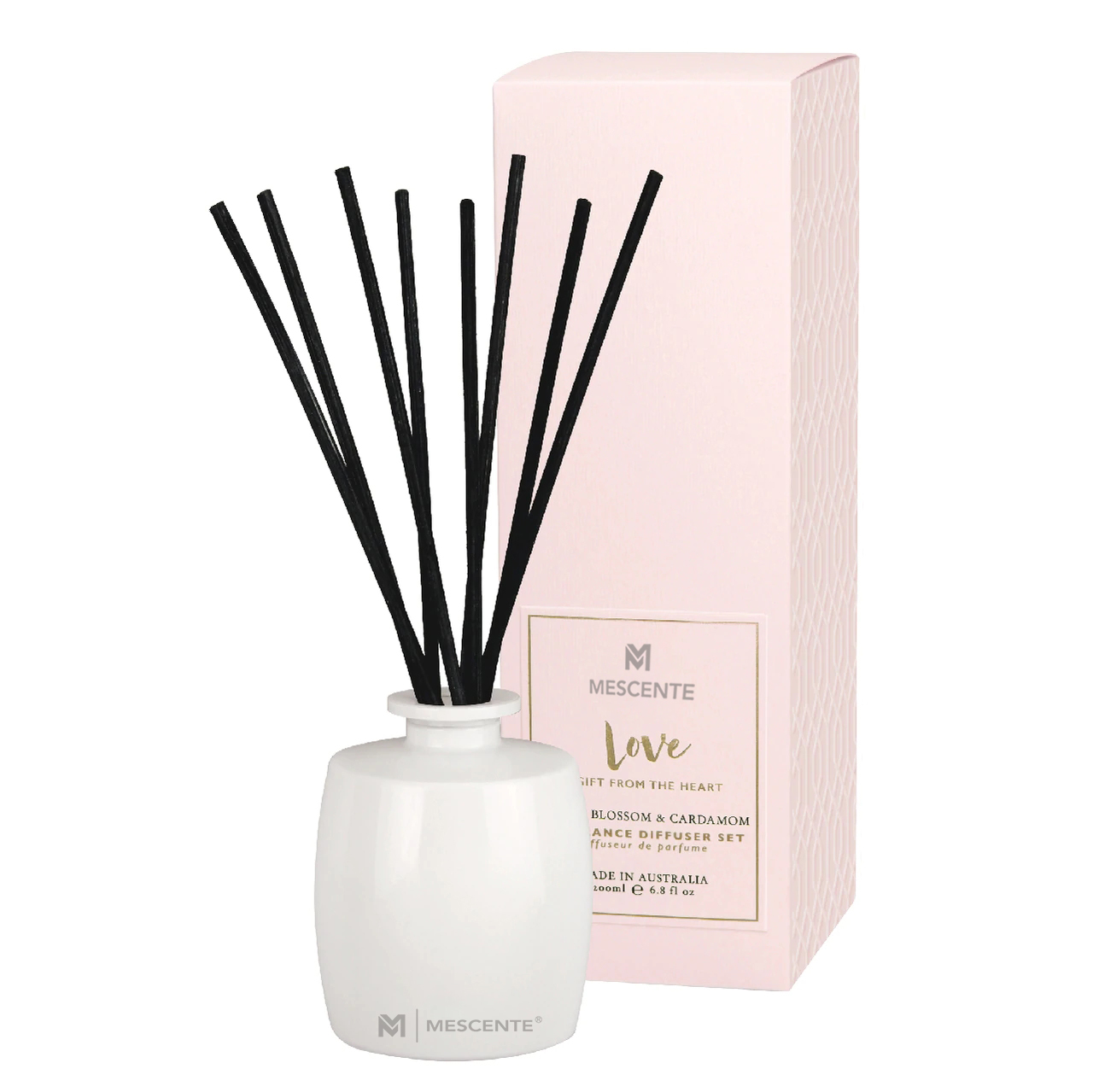 M&Scent velika staklena boca Home Essentials Aroma Reed Difuzor Poklon set sa štapićima od ratana