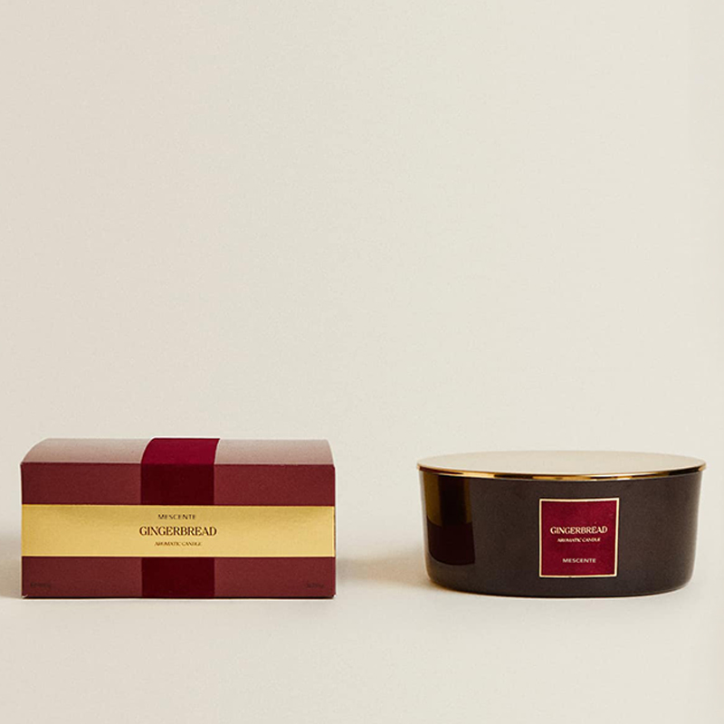 M&Scent Custom Luxury 3 Wicks Candles Personalized Private Label Black Matte Glass Mirisna svijeća