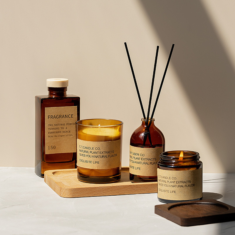 M&Scent luksuzni dekor kućni difuzor od trske i set mirisnih svijeća s pakiranjem u kutiji