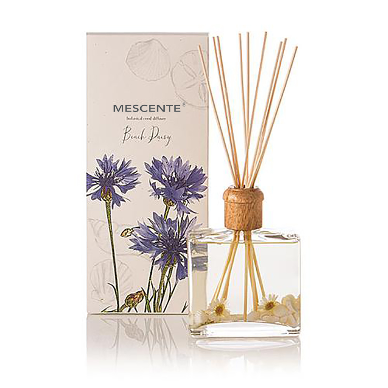 Veleprodaja visokokvalitetnih luksuznih privatnih robnih marki Flower Sola Wood Aroma Reed difuzor s kutijom