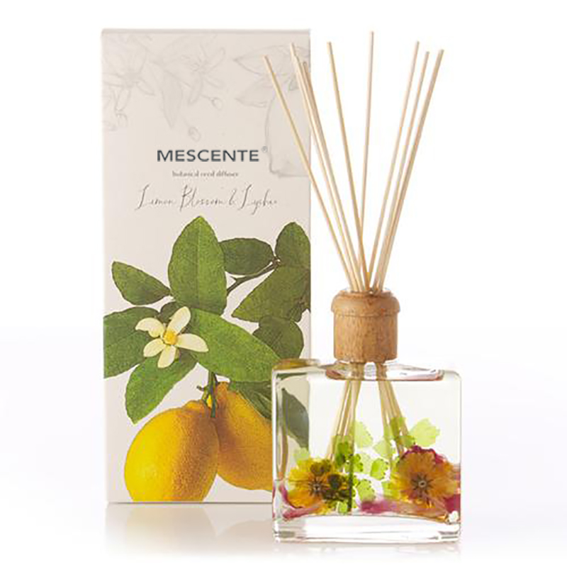 Veleprodaja visokokvalitetnih luksuznih privatnih robnih marki Flower Sola Wood Aroma Reed difuzor s kutijom