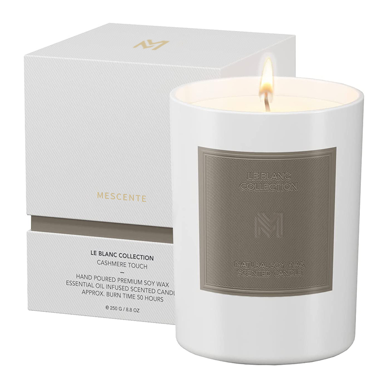M&Scent veleprodaja prilagođenih luksuznih crnih staklenih posuda za Božićnu aromaterapiju, setovi svijeća od sojinog voska