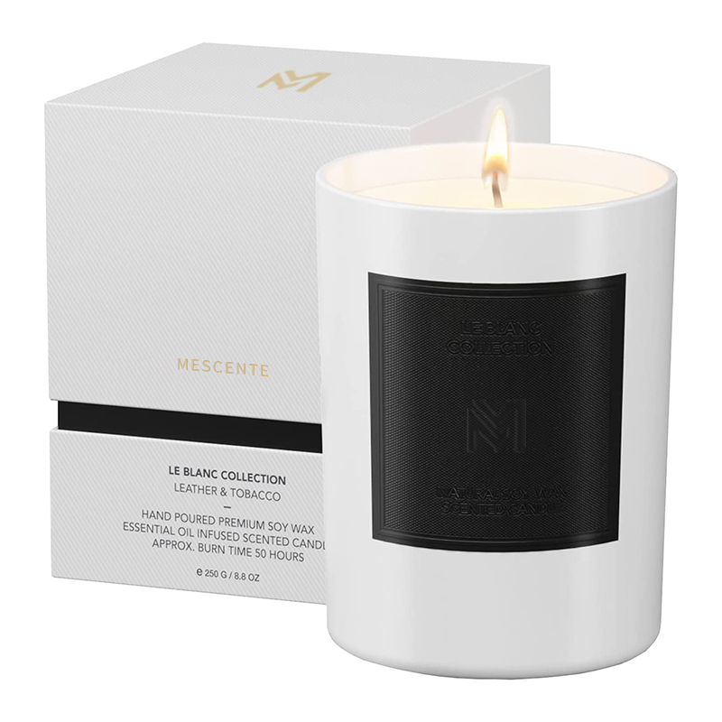 M&Scent veleprodaja prilagođenih luksuznih crnih staklenih posuda za Božićnu aromaterapiju, setovi svijeća od sojinog voska