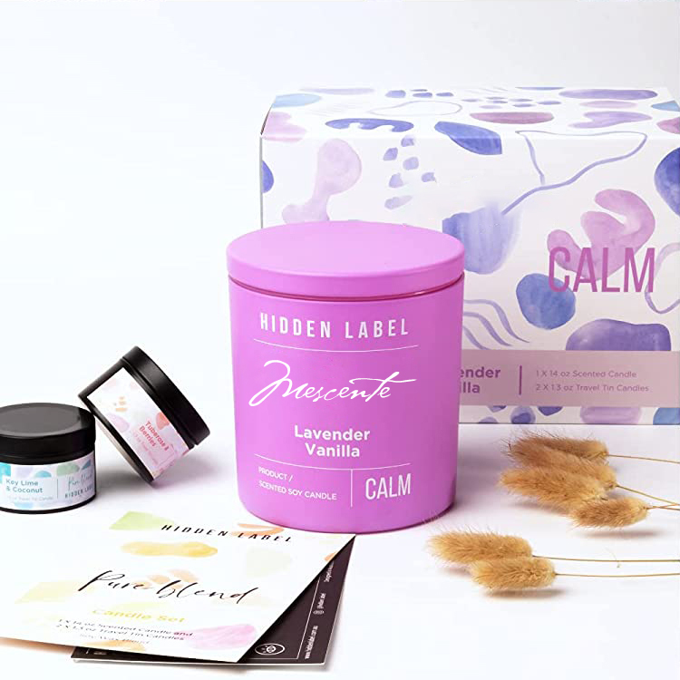 M&Scent veleprodaja luksuznih crnih staklenki s mirisom sojinog voska s kristalima u luksuznim privatnim markama