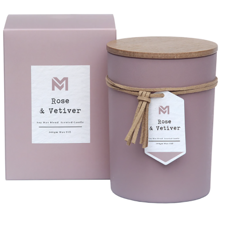 M&S miris Veleprodaja Private Label Wood Lid Aromatherapy Scent Poklon svijeće od sojinog voska u staklenoj posudi