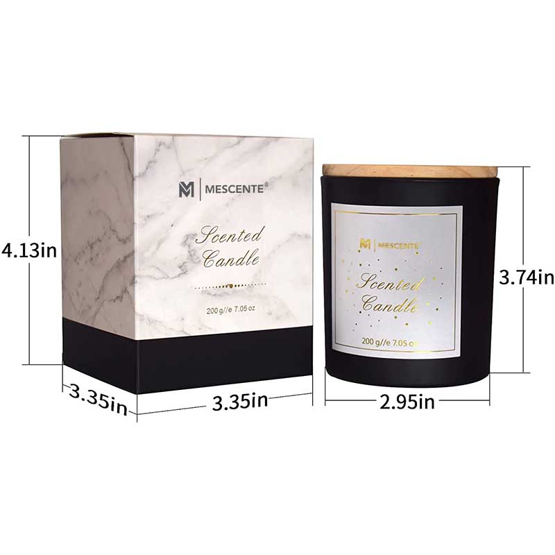M&Scent prilagođeni logotip Mini okrugla kristalna staklena boca Jaka kava mirisne svijeće od sojinog voska s kutijom u rinfuzi