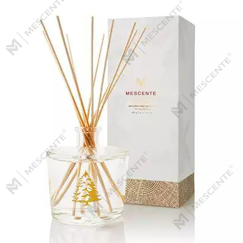 M&Scent veleprodaja Luksuzna staklena boca Stik Fiber Okrugli drveni vijak Aroma Reed Difuzor Poklon setovi