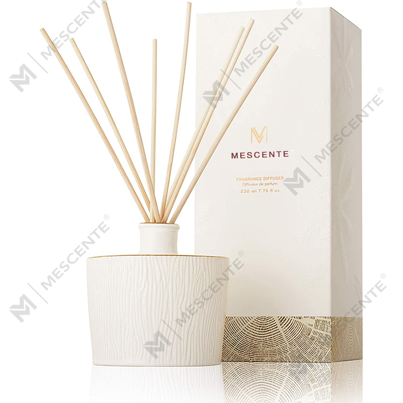 M&Scent veleprodaja Luksuzna staklena boca Stik Fiber Okrugli drveni vijak Aroma Reed Difuzor Poklon setovi