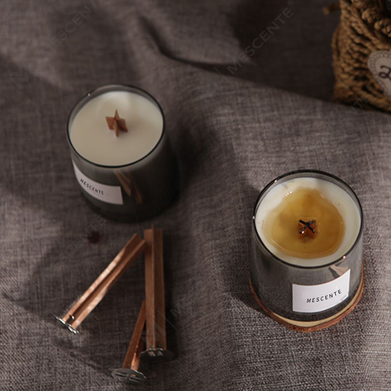 M&Scent luksuzne staklene posude kristalni drveni fitilji mirisna svijeća od sojinog voska, svadbene svijeće