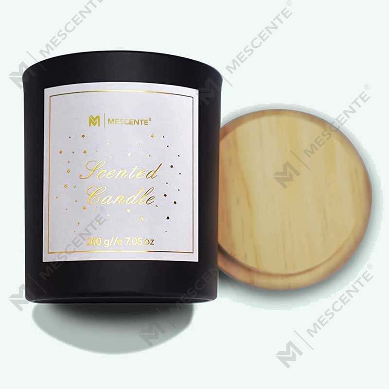 M&Scent prilagođeni logotip Mini okrugla kristalna staklena boca Jaka kava mirisne svijeće od sojinog voska s kutijom u rinfuzi