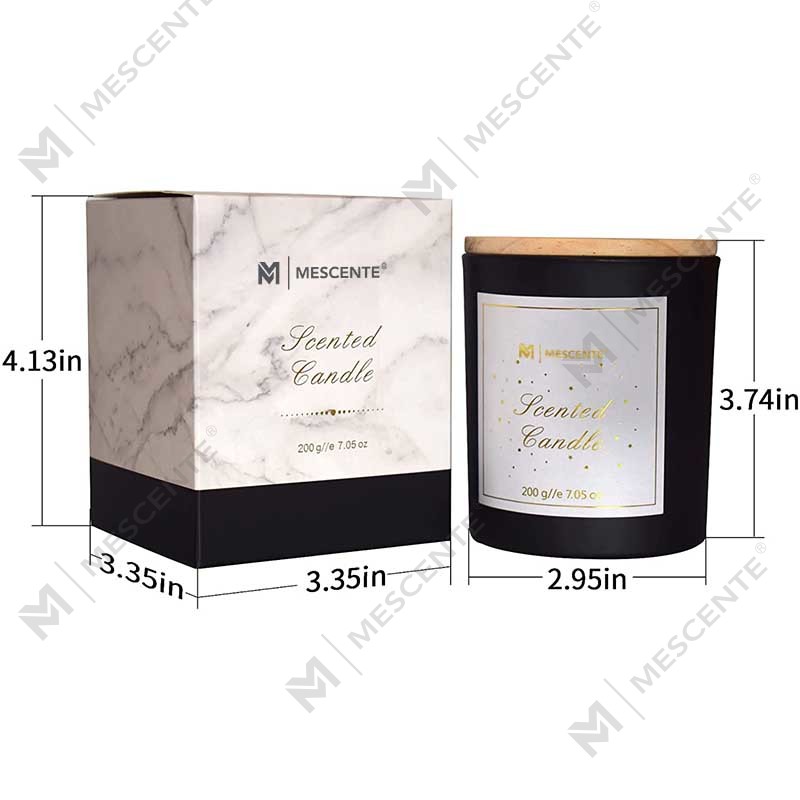 M&Scent prilagođeni logotip Mini okrugla kristalna staklena boca Jaka kava mirisne svijeće od sojinog voska s kutijom u rinfuzi