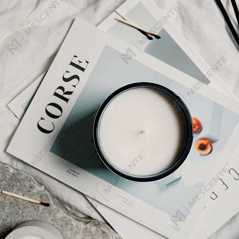 M&Scent prilagođeni logotip Mini okrugla kristalna staklena boca Jaka kava mirisne svijeće od sojinog voska s kutijom u rinfuzi