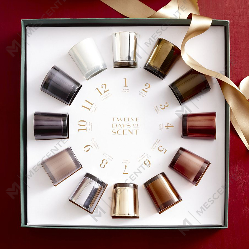M&Scent luksuzne božićne mirisne staklenke za dom s mirisom božićnih svijeća od sojinog voska s poklopcem