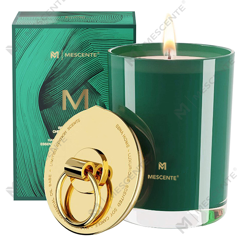 M&Scent Luksuzne bijele sojine voske s logotipom Personalizirane mirisne svijeće za vjenčanje, prilagođena kamp svijeća