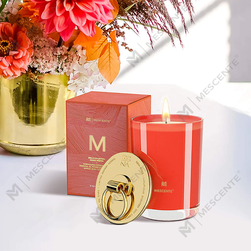 M&Scent Luksuzne bijele sojine voske s logotipom Personalizirane mirisne svijeće za vjenčanje, prilagođena kamp svijeća