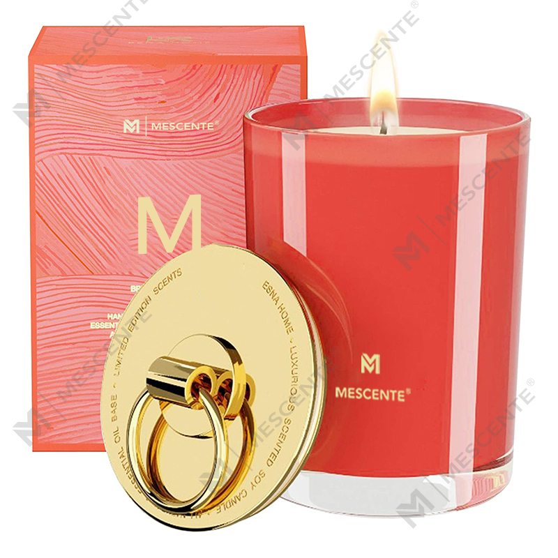 M&Scent Luksuzne bijele sojine voske s logotipom Personalizirane mirisne svijeće za vjenčanje, prilagođena kamp svijeća