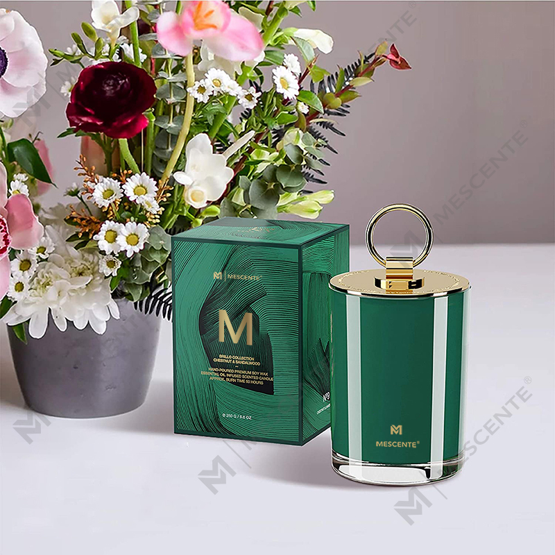 M&Scent Luksuzne bijele sojine voske s logotipom Personalizirane mirisne svijeće za vjenčanje, prilagođena kamp svijeća