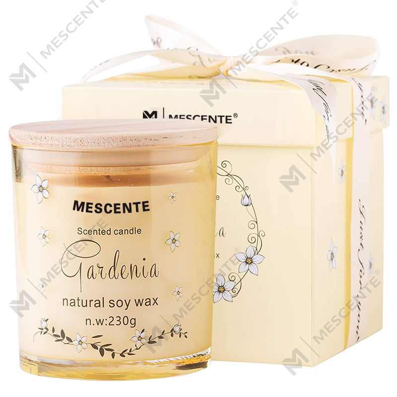 M&Scent ručno izrađena luksuzna staklena svijeća s kristalima, duhovni keramički stup s mirisom vanilije