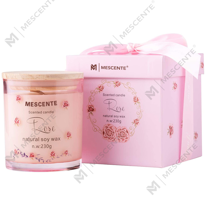 M&Scent ručno izrađena luksuzna staklena svijeća s kristalima, duhovni keramički stup s mirisom vanilije