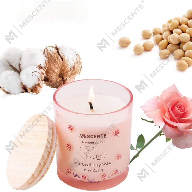 M&Scent ručno izrađena luksuzna staklena svijeća s kristalima, duhovni keramički stup s mirisom vanilije