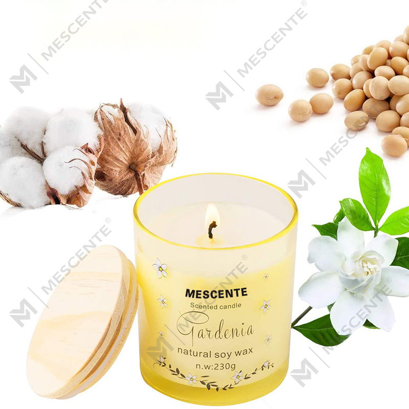 M&Scent ručno izrađena luksuzna staklena svijeća s kristalima, duhovni keramički stup s mirisom vanilije