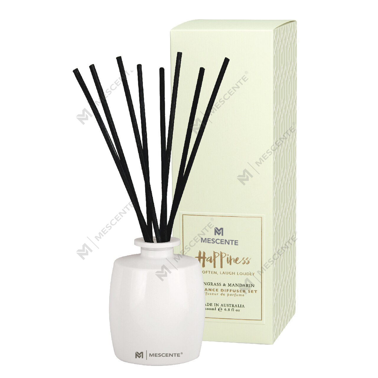 M&Scent velika staklena boca Home Essentials Aroma Reed Difuzor Poklon set sa štapićima od ratana