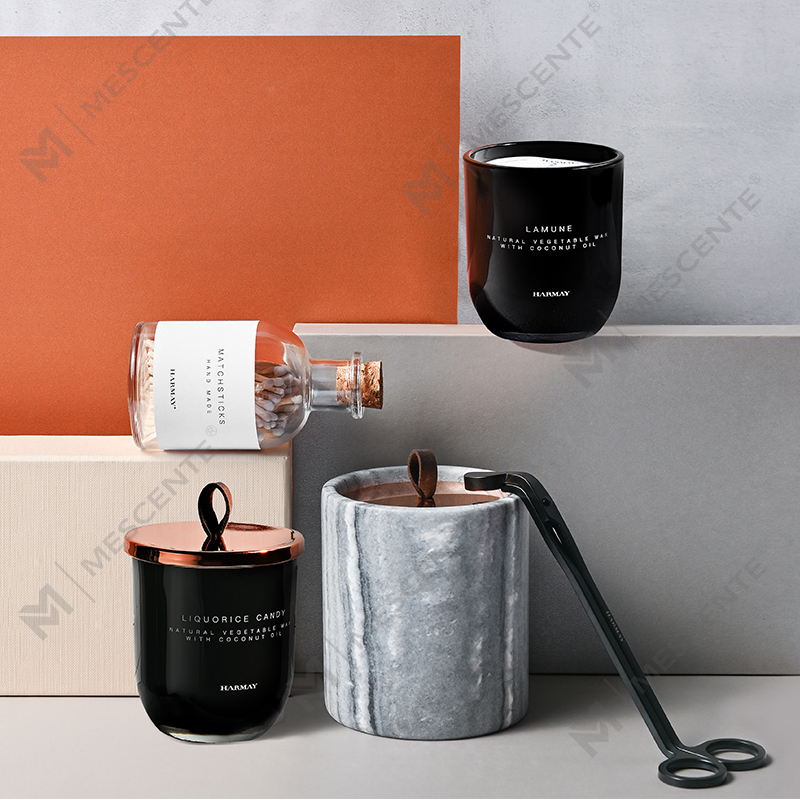 M&Scent veleprodaja luksuznih prilagođenih dekoracija privatnih marki od crnog staklenog kristala s mirisom sojinog voska