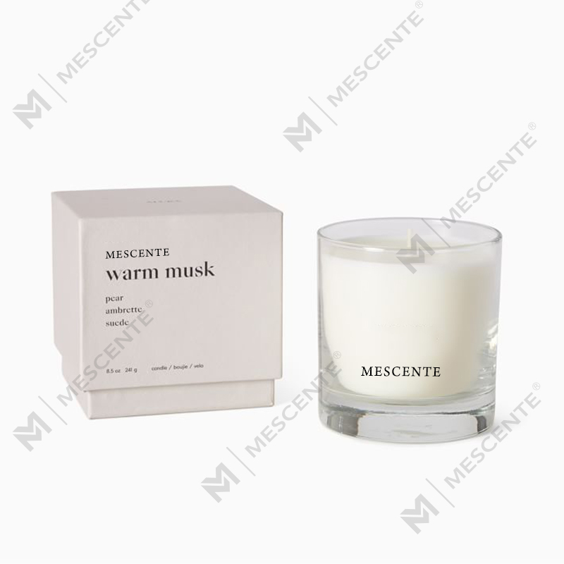 Prilagodite set mirisnih svijeća s poklopcem za kolač od suhog cvijeća Christmas White Barn