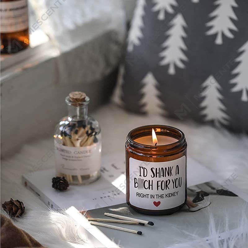 M&Scent božićna mirisna svijeća od 100% prirodnog voska za kućni poklon set, mirisna svijeća u staklenoj posudi s metalnim poklopcem