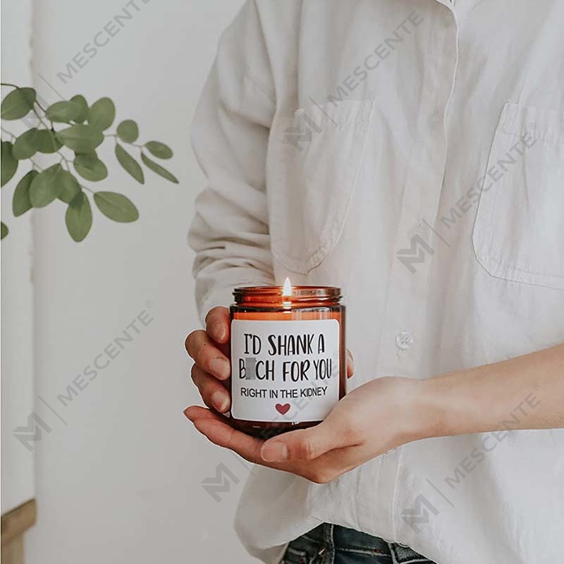 M&Scent božićna mirisna svijeća od 100% prirodnog voska za kućni poklon set, mirisna svijeća u staklenoj posudi s metalnim poklopcem