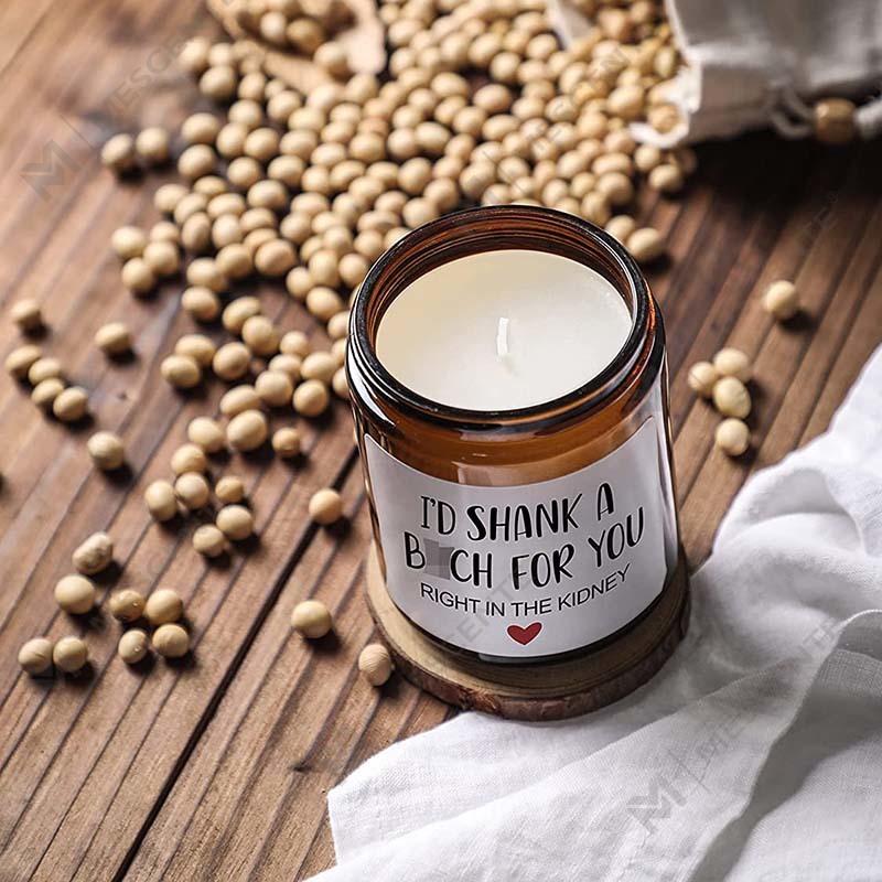M&Scent božićna mirisna svijeća od 100% prirodnog voska za kućni poklon set, mirisna svijeća u staklenoj posudi s metalnim poklopcem
