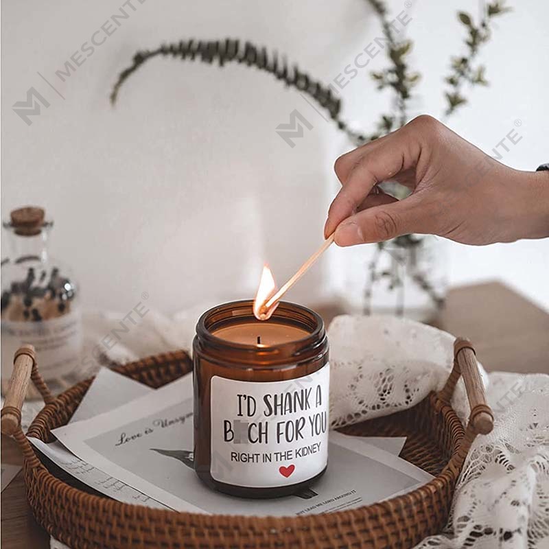 M&Scent božićna mirisna svijeća od 100% prirodnog voska za kućni poklon set, mirisna svijeća u staklenoj posudi s metalnim poklopcem