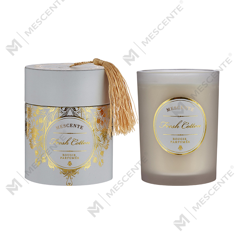 Luksuzne božićne bijele mirisne svijeće s personaliziranim logotipom M&Scent