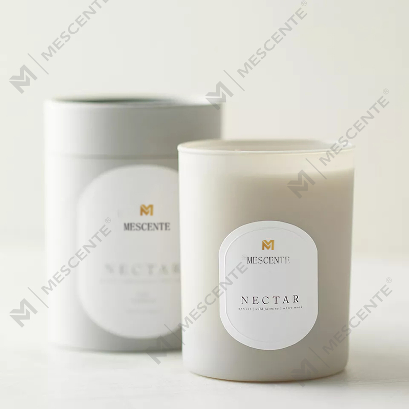 M&Scent prilagođeni logotip Meditacija Netoksično kamenje Biljne ručno lijevane prirodne mirisne kristalne svijeće od sojinog voska