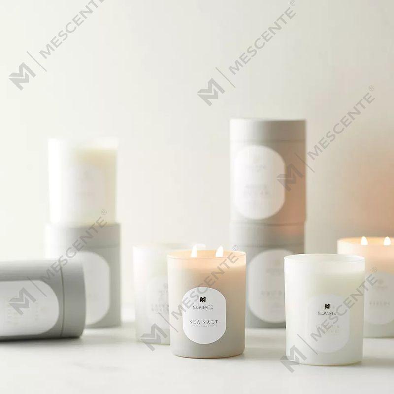 M&Scent prilagođeni logotip Meditacija Netoksično kamenje Biljne ručno lijevane prirodne mirisne kristalne svijeće od sojinog voska