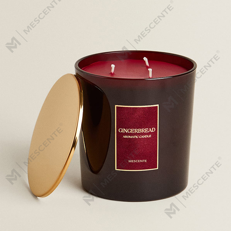 M&Scent Custom Luxury 3 Wicks Candles Personalized Private Label Black Matte Glass Mirisna svijeća