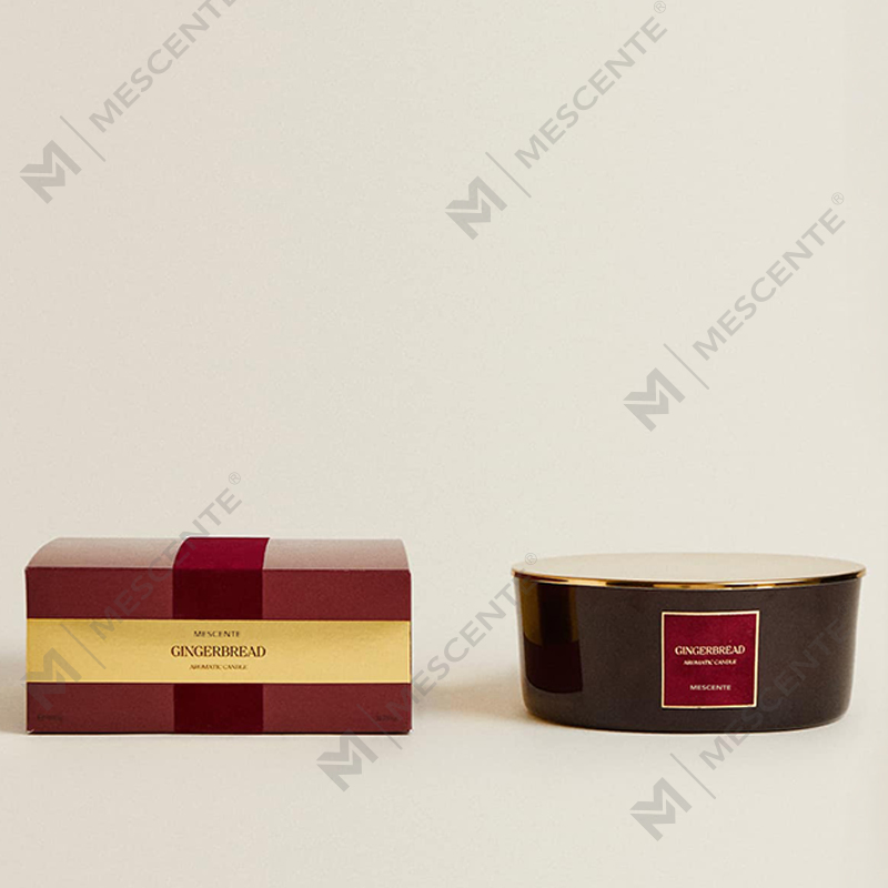 M&Scent Custom Luxury 3 Wicks Candles Personalized Private Label Black Matte Glass Mirisna svijeća